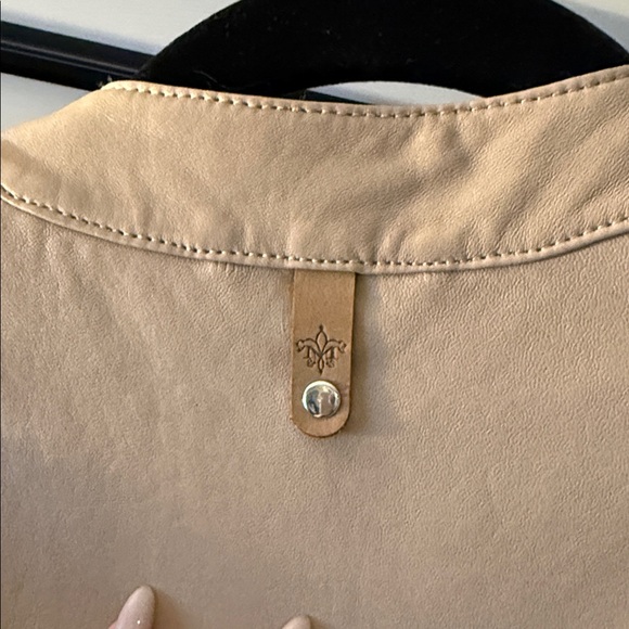 Mackage Tan Lambskin Leather Moto Jacket - Picture 16 of 16